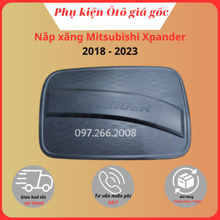 Ốp nắp bình xăng xe mitsubishi xpander 2018 - 2021, 2022, 2023 nhựa đen cao cấp
