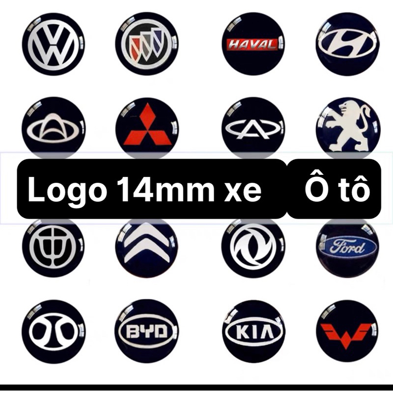 Logo dán chìa khoá xe Ô tô đà nẵng VVDI, KD X2, KD900, TY300, Autel KM100 14mm
