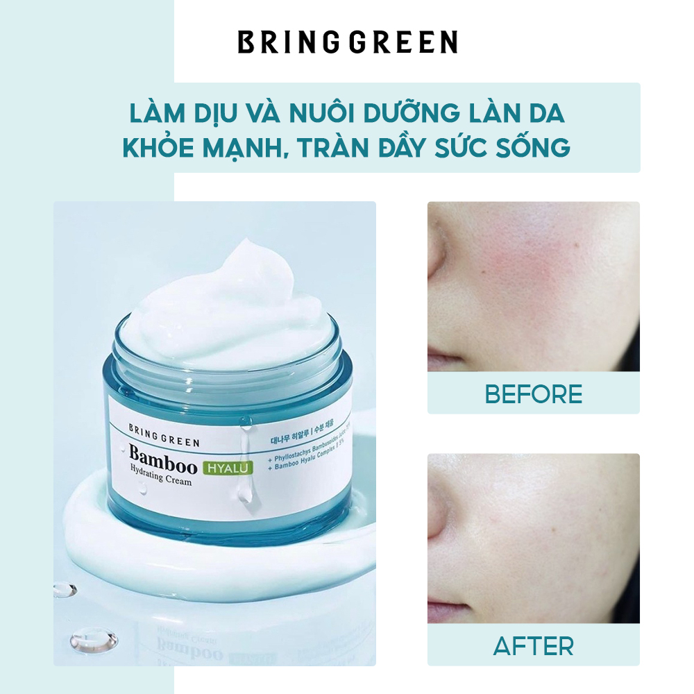 Kem Dưỡng Ẩm Bring Green Bamboo Hyalu Hydrating Cream 100ml