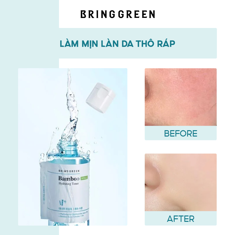 Nước Hoa Hồng Bring Green Bamboo Hyalu Hydrating Toner