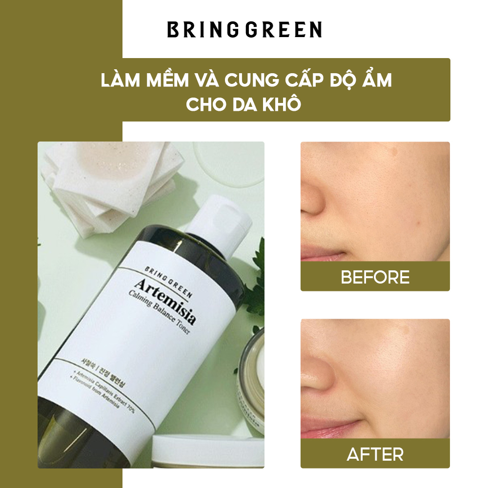 Nước hoa hồng BRING GREEN ARTEMISIA CALMING BALANCE TONER 510ML