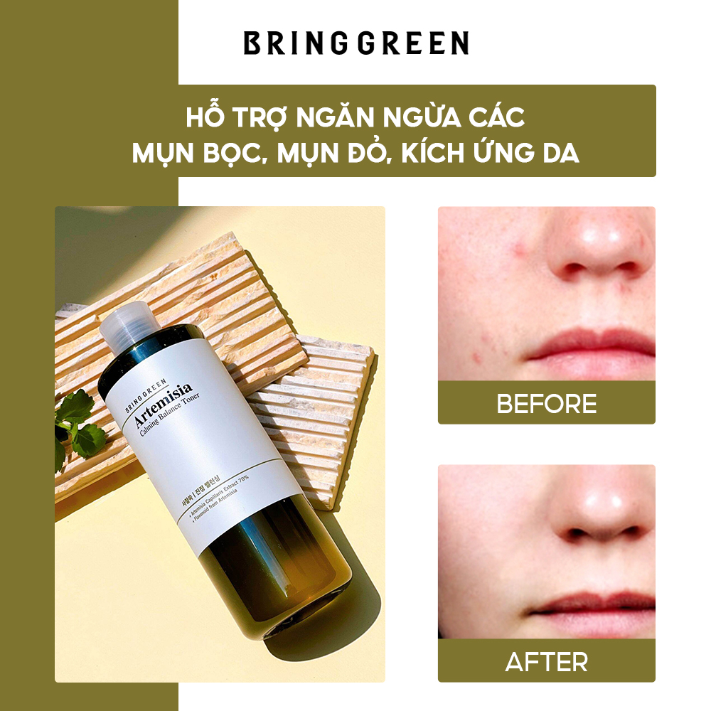 Nước hoa hồng BRING GREEN ARTEMISIA CALMING BALANCE TONER 510ML