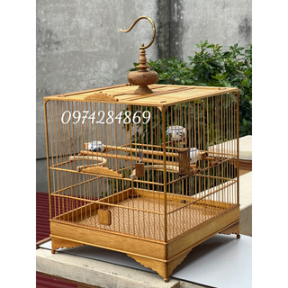 Lồng chào mào, khung lồng tự ráp tre già nóc chữ thập đẹp hàng kỹ 23 nan ttt0123
