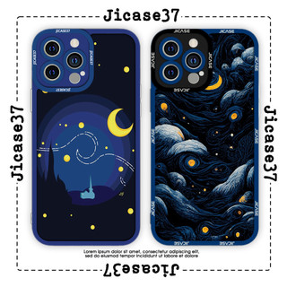 Ốp lưng iphone cạnh vuông Jicase Starry Night Van Gogh 6plus/6s/6splus/7/7plus/8/8plus/x/xs/11/12/pro/max/plus/promax