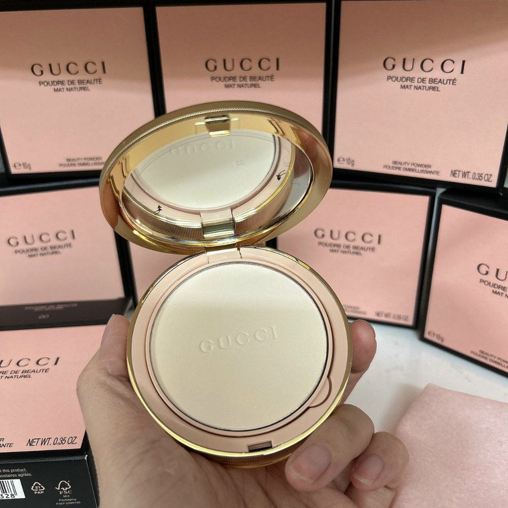 Phấn Phủ Dạng Nén Kiềm Dầu Siêu Tốt Gucci Poudre De Beaute Mat Naturel 10g fullsize