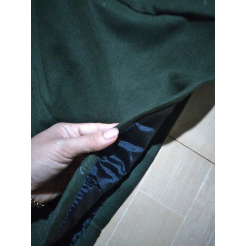 Chân váy dạ xanh rêu