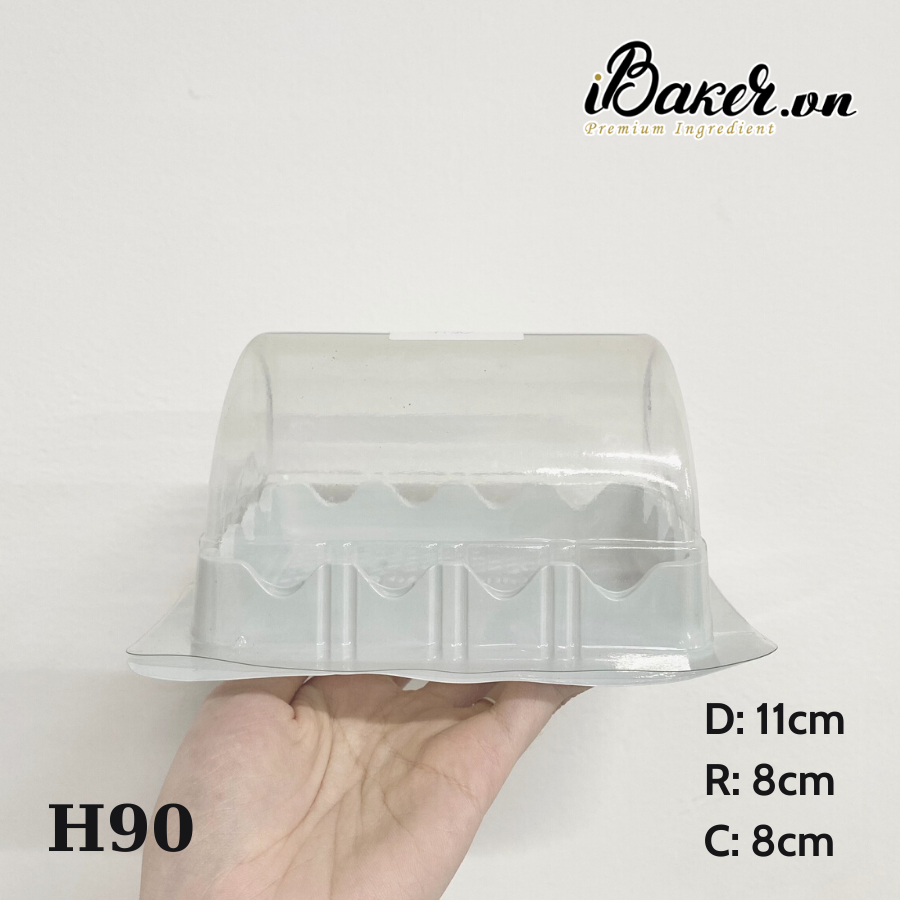 ( SET 10 / SET 50 ) Hộp nhựa H90 đựng bánh ngọt thực phẩm các loại ( 11cm x 8cm x 8cm )