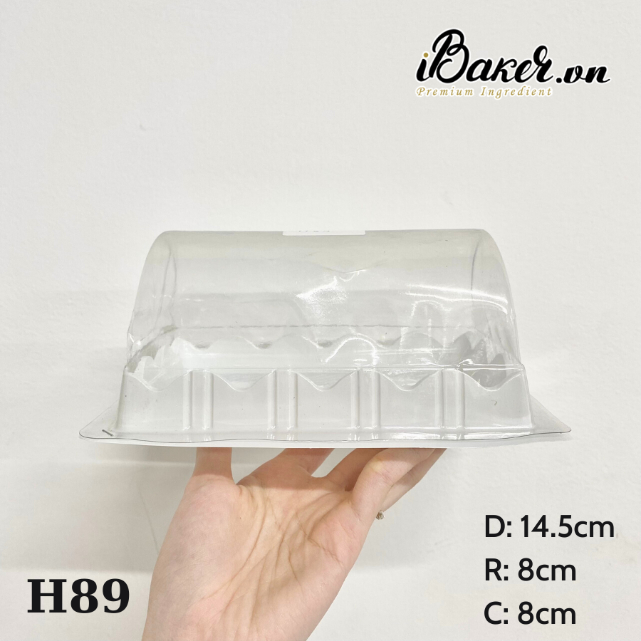 ( SET 10 / SET 50 ) Hộp nhựa H89 đựng bánh ngọt thực phẩm các loại ( 14,5cm x 8cm x 8cm )