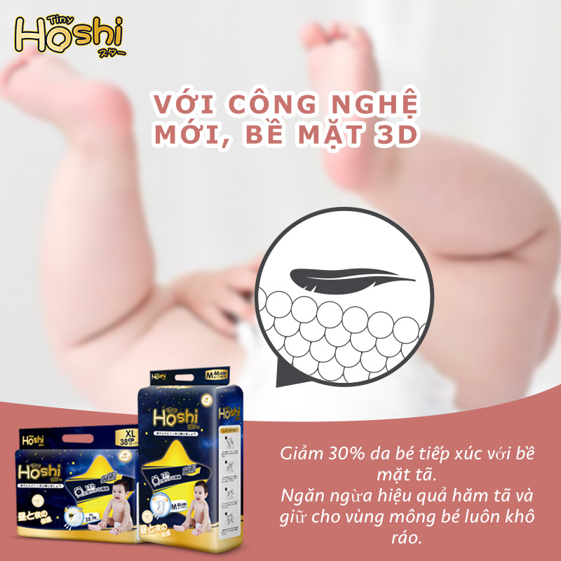 Tã Quần Tiny Hoshi Cao Cấp Đủ Size S56/M46/M44/L42/XL38/XXL36/XXXL34/XXXXL32 - Tiny Sun