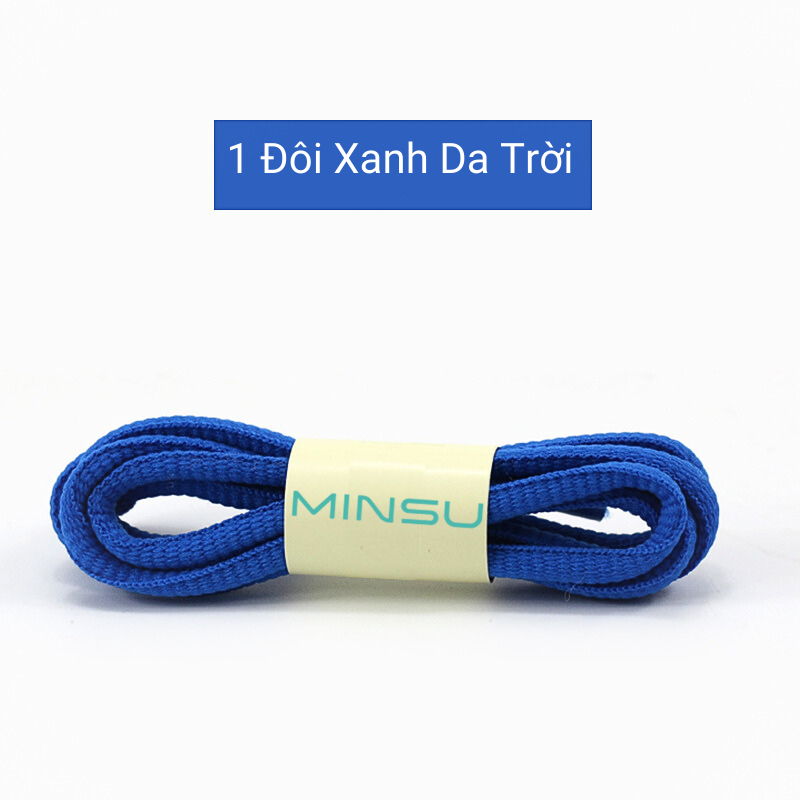 Dây Giày Thể Thao Sneaker Tròn MINSU M0201 120cm với 10 Màu Nổi Bật Cho Bạn Chọn Shoelaces Phụ Kiện Giày, Trắng, Đen