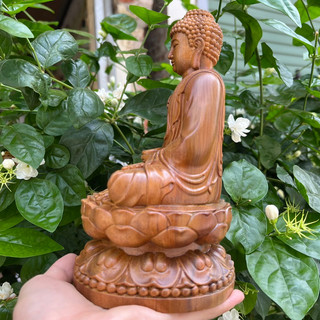Tượng phật a di đà bằng gỗ bách thơm