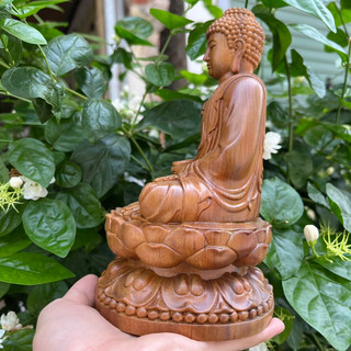 Tượng phật a di đà bằng gỗ bách thơm