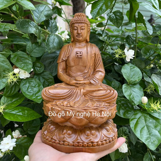 Tượng phật a di đà bằng gỗ bách thơm