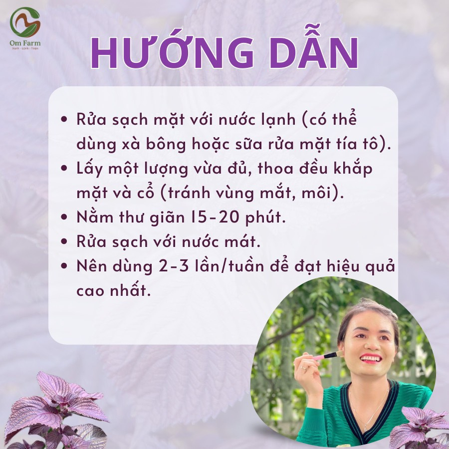 Mặt Nạ Tía Tô Dành Cho Da Nám, Tàn Nhang A Om 50g