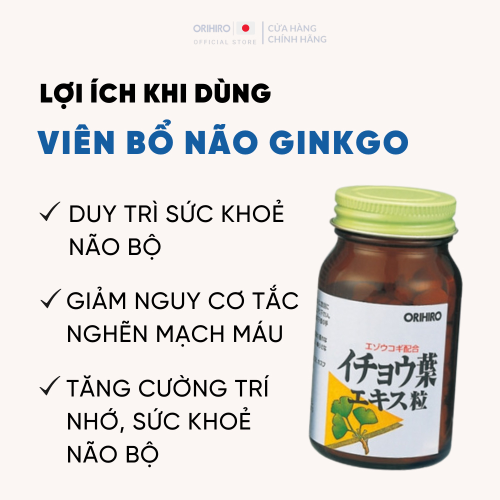 Viên uống bổ não Orihiro Ginkgo Biloba 240 viên