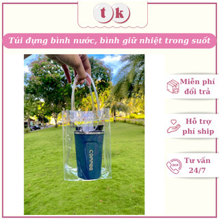 Túi trong suốt đựng ly bình giữ nhiệt size lớn