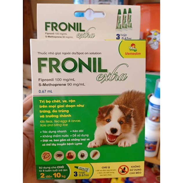 ( Fronil Extra size 2-10kg) nhỏ gáy cho chó