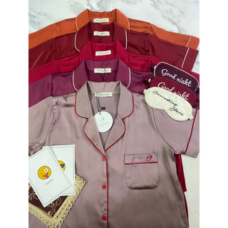 Set Pyjamas basic lụa cao cấp áo cộc - quần dài thoải mái, lịch sự
