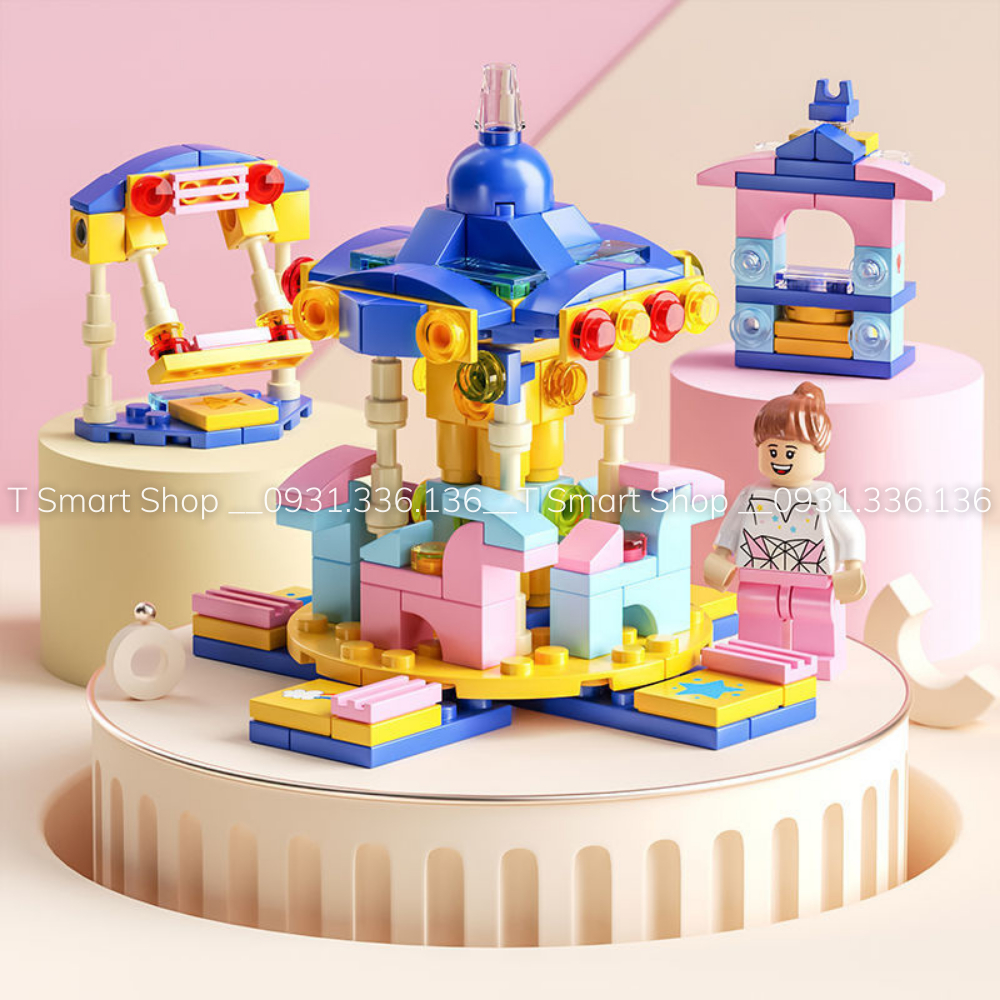 Đồ chơi lắp ghép mô hình cho bé gái: Lego xe bán hàng, lego xe kem, khu vui chơi, lâu đài, lego nhà bếp, họa sĩ