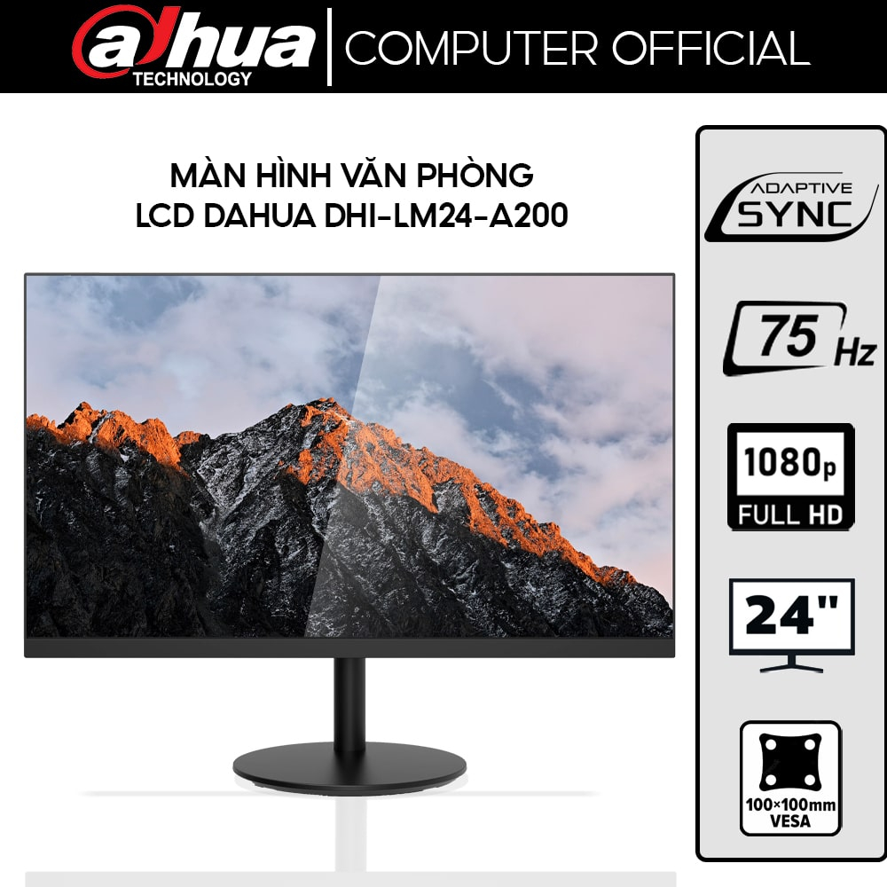 Màn hình máy tính văn phòng Dahua DHI-LM24-A200 24" Full HD 5ms 75Hz - Hàng chính hãng