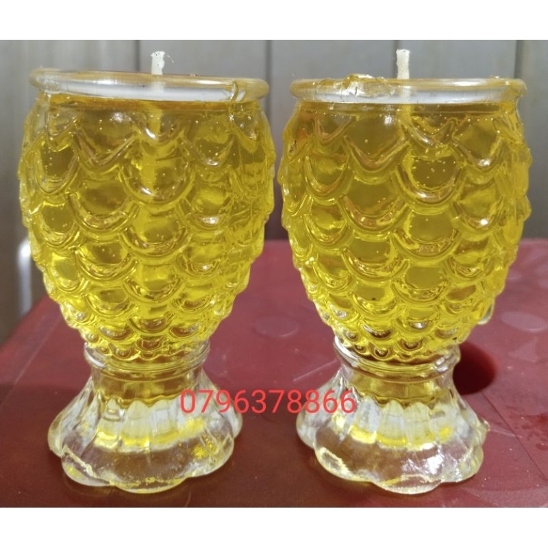 Đèn cầy ly ( nến ly) đuôi cá.