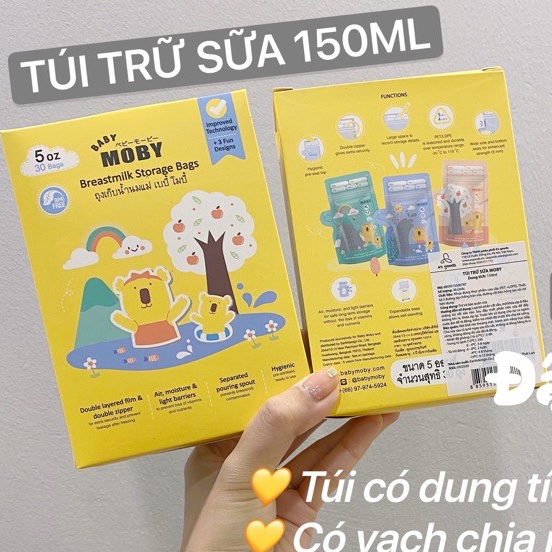 Túi trữ sữa Moby 150ml