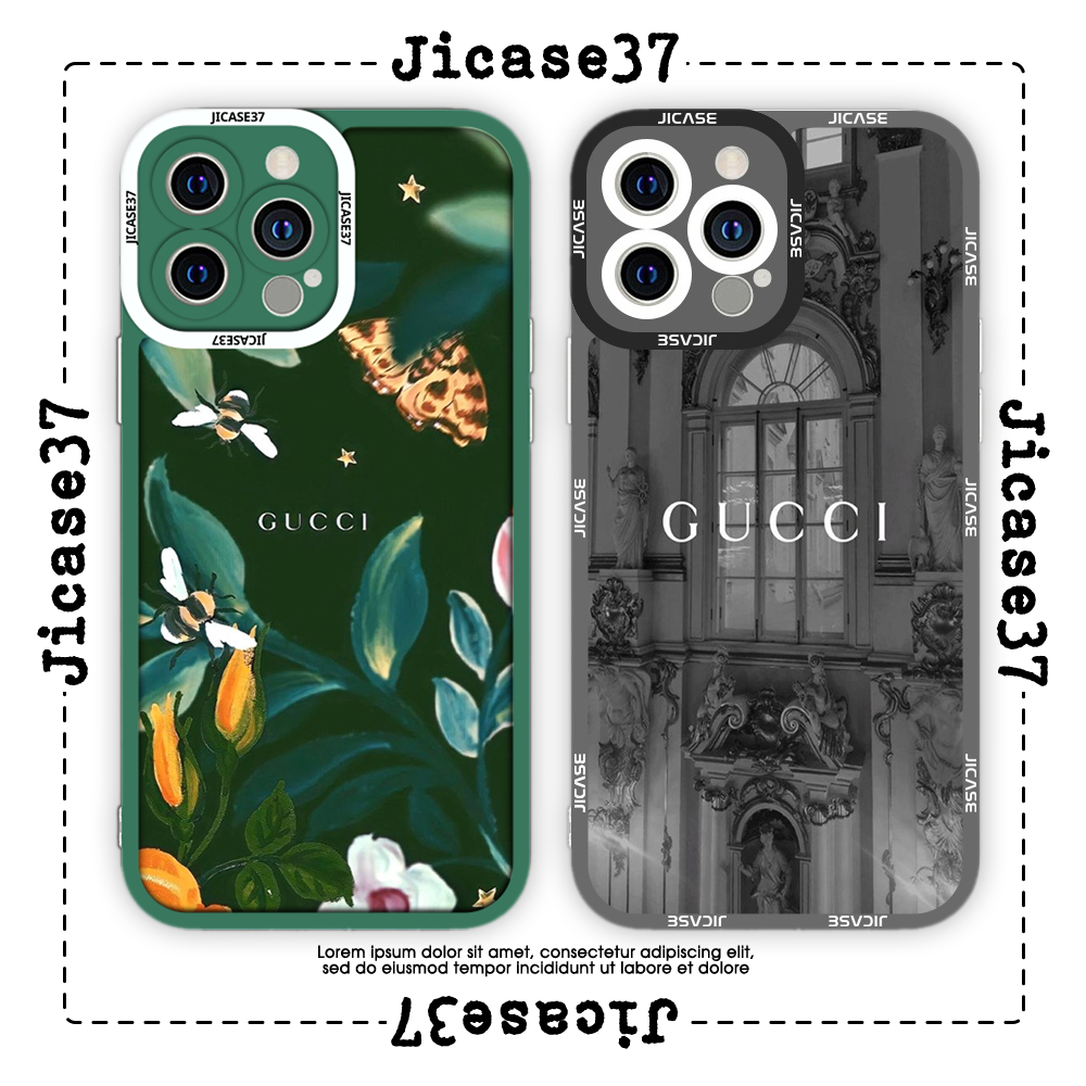 Ốp lưng iPhone Cạnh Vuông Jicase In Hình Gucci