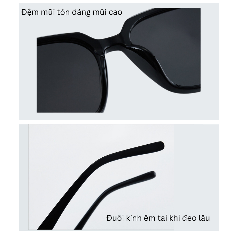 Kính Mát Vuông Nam Nữ SANTONY Nhựa TR90 Cao Cấp Chống UV400