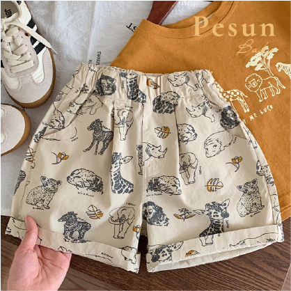 Quần Shorts In Hình Thú Cho Bé