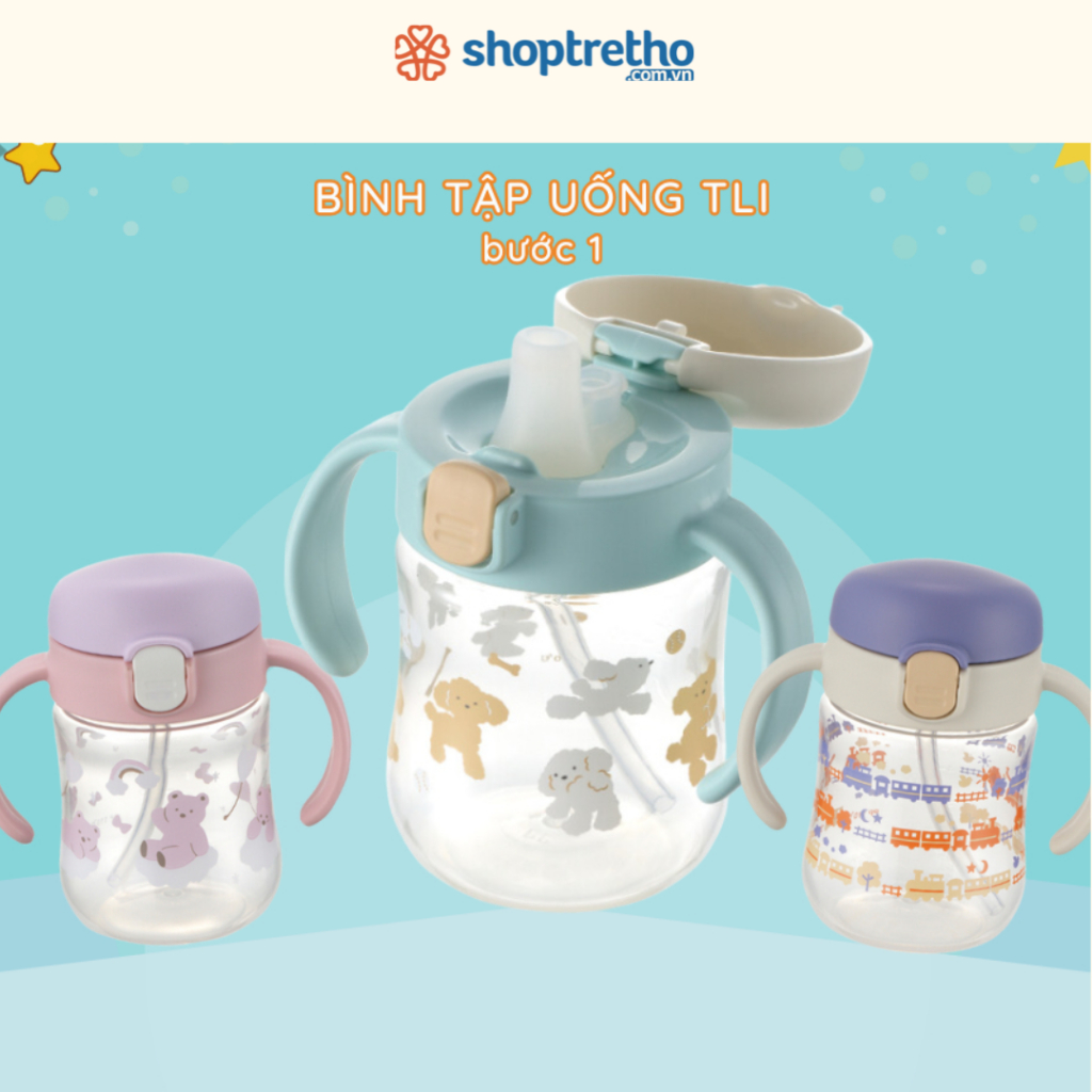 Bình tập uống TLI Richell Nhật Bản - bước 1 200ml | Baby