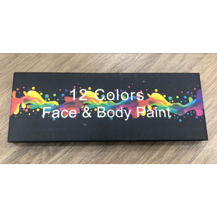 Màu vẽ Body Paint hộp 12 màu, màu vẽ hóa trang mặt và cơ thể -BP12
