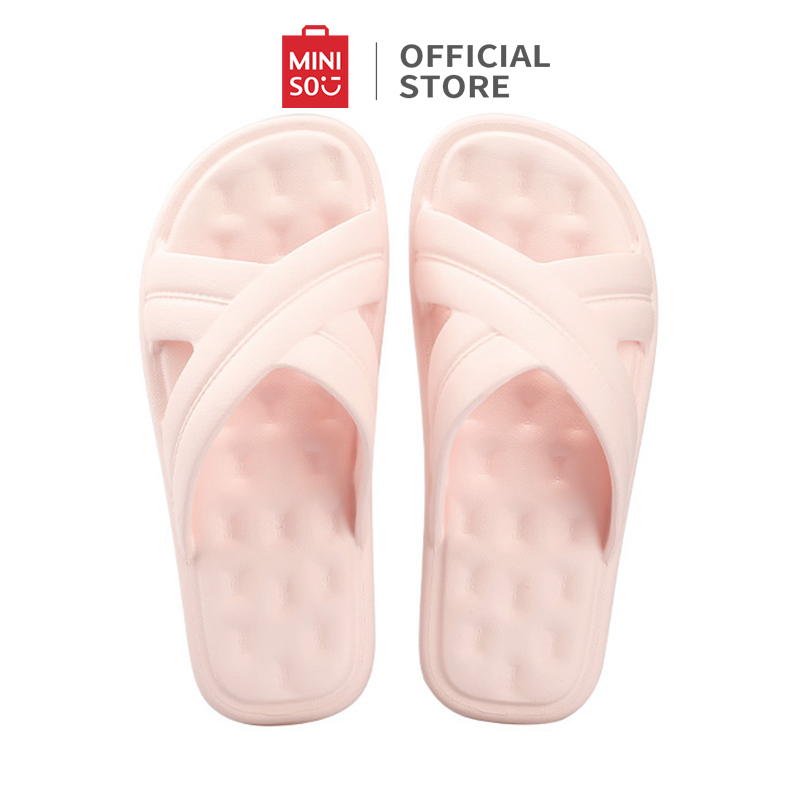 MINISO Dép Đi Trong Nhà Tắm Thoải Mái Và Đa Năng Dép Đi Trong Nhà Chống Trơn Màu Cây Lau Nhà Mềm Mại Dép Co Giãn Nước Ướ