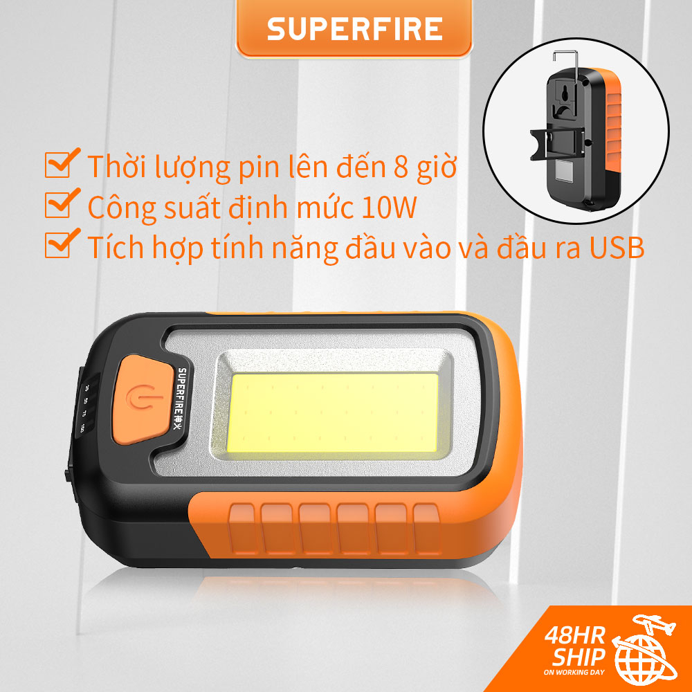 Đèn LED SUPERFIRE G21 COB sạc USB chuyên dụng để sửa chữa xe hơi