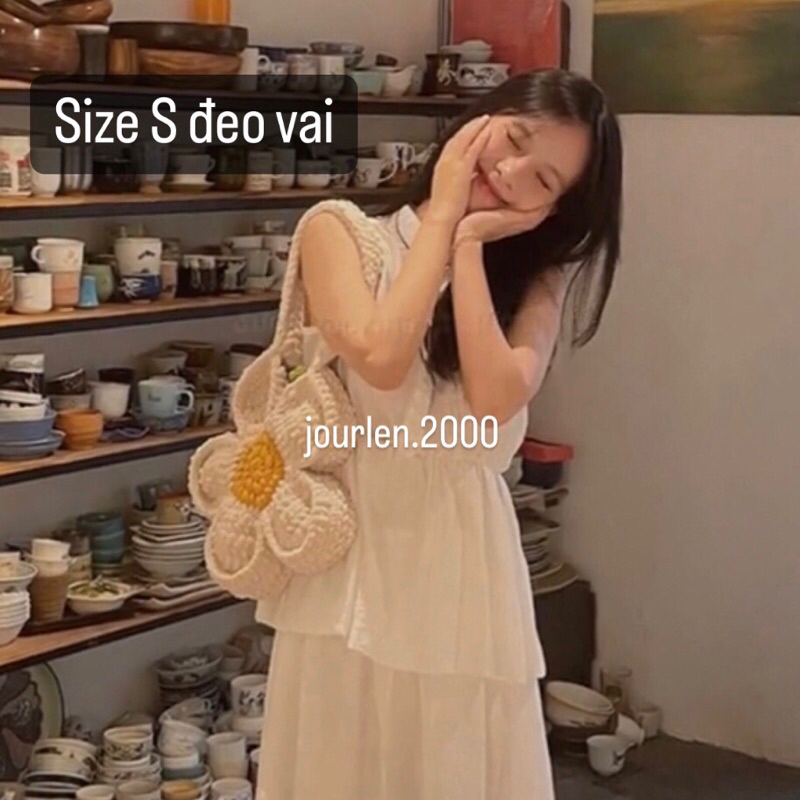 TÚI LEN BÔNG HOA HANDMADE, BLOOM FLOWER BAG