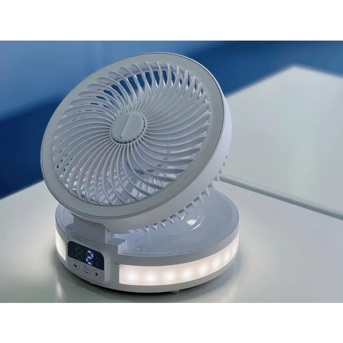 Quạt để bàn Wiwu Carter Circulating Fan FS05 có thể gập gọn lại, có đèn báo pin - Hàng chính hãng