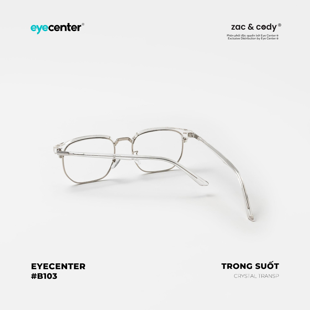 Gọng kính nam nữ chính hãng EYECENTER B103S nhựa phối kim loại nhập khẩu by Eye Center Vietnam