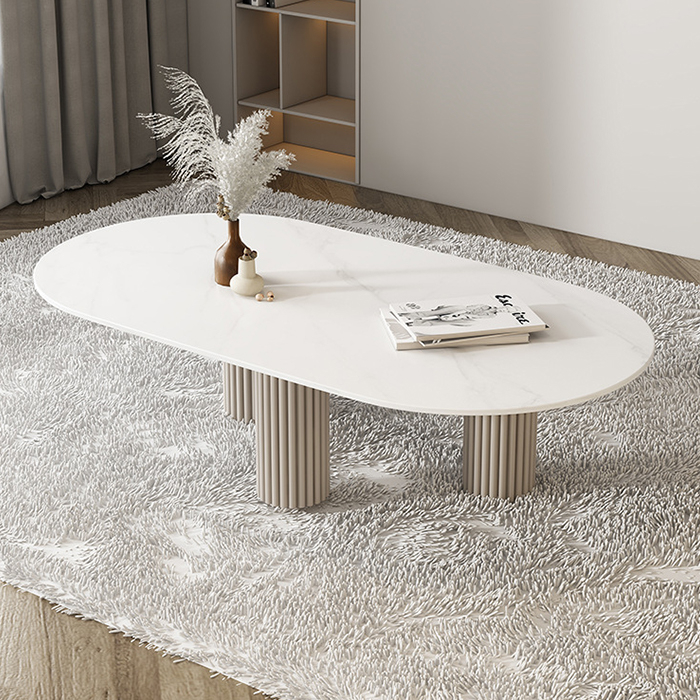 Bàn ăn mặt đá trắng và mặt kính nâu 1m4