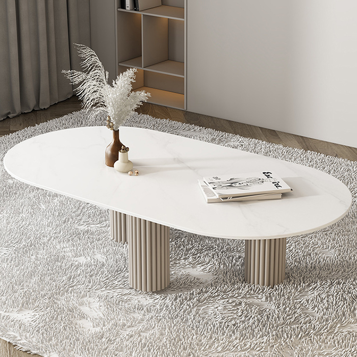 Bàn ăn mặt đá trắng và mặt kính nâu 1m4