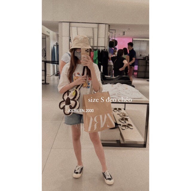 TÚI LEN BÔNG HOA HANDMADE, BLOOM FLOWER BAG