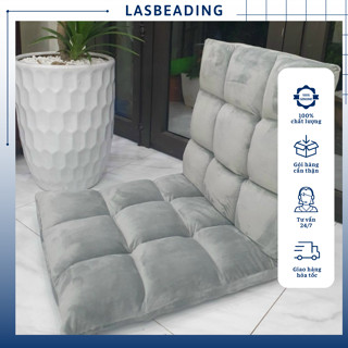 Ghế bệt tựa lưng Lasbeading siêu êm có thể gấp gọn, Ghế lười tựa lưng chất nỉ bông nhung mềm mịn