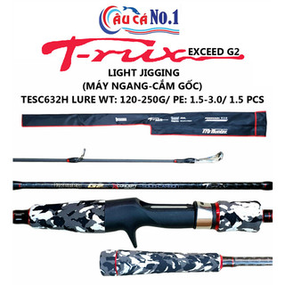 CẦN CÂU CÁ - CẦN LIGHT JIG MÁY NGANG/MÁY ĐỨNG CẮM GỐC PROHUNTER T-RUX EXCEED G2/TESC/TESS 632H-M-L 1.89M