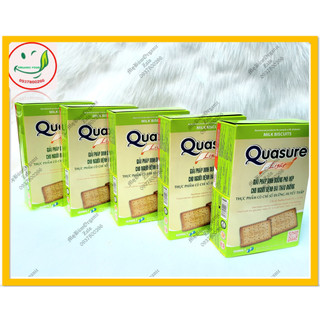 Combo 05 Hộp Bánh Quy Sữa Cho Người Tiểu Đường Quasure Light Hộp 140g ( Hộp 8 gói - Mỗi gói 02 bánh)