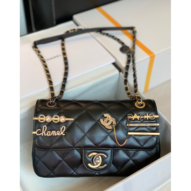 💎Túi CN CHARM SIEU CAP LIKE AU - Size 22cm - Da lambskin nhập khẩu [Fullbox]