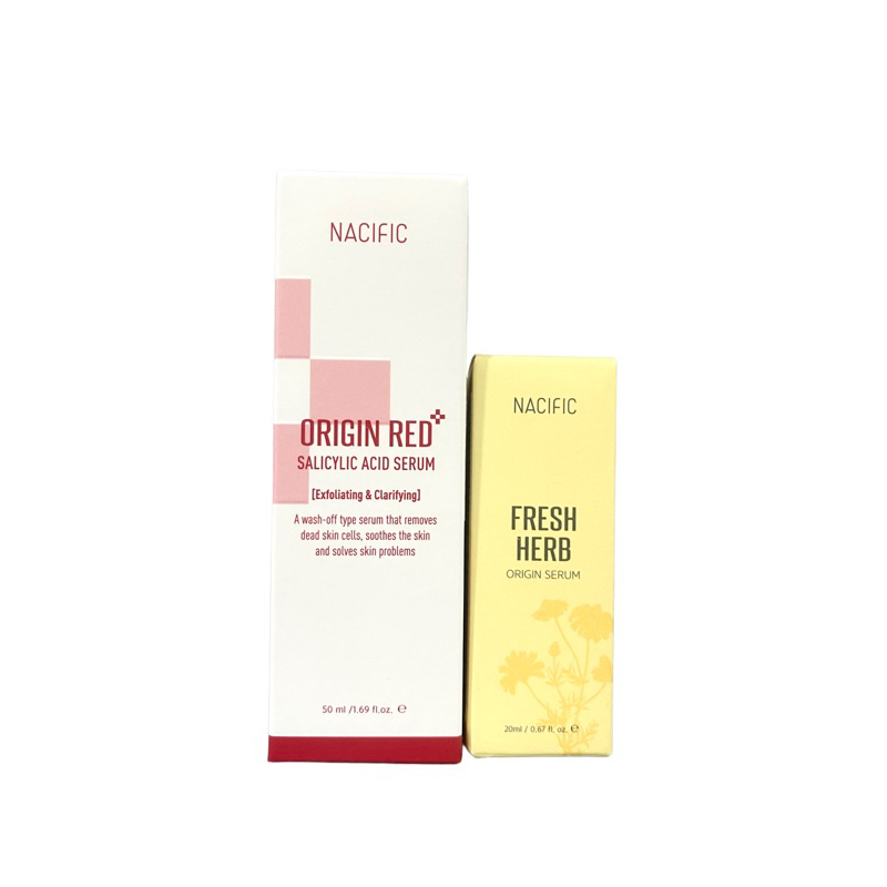 COMBO Tinh Chất Peel Da Nacific Origin Red 50ml + Serum Dưỡng Ẩm Nacific Fresh Herb 20ml