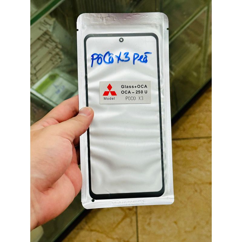 Kính ép liền keo Xiaomi Poco X3/ X3 Pro