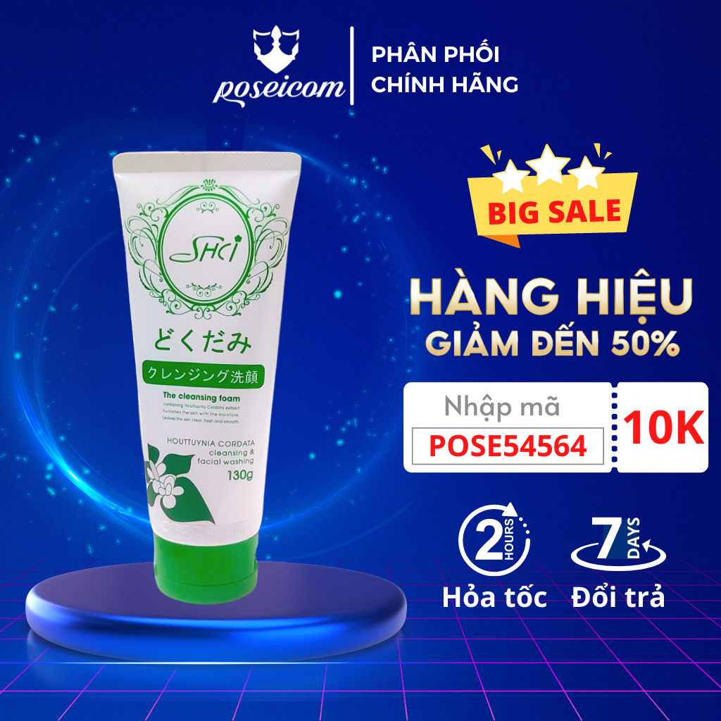 Sữa rửa mặt chiết xuất diếp cá SHCI Houttuynia Cordata Cleansing & Facial Washing cho da mụn 130g