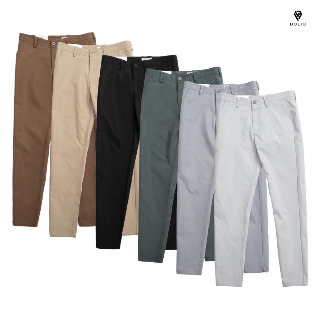 Quần Kaki Dài Nam Dáng Hàn DOLIO (FREESHIP) Không Nhăn, Co Giãn,Không Bám Bụi [M917300]