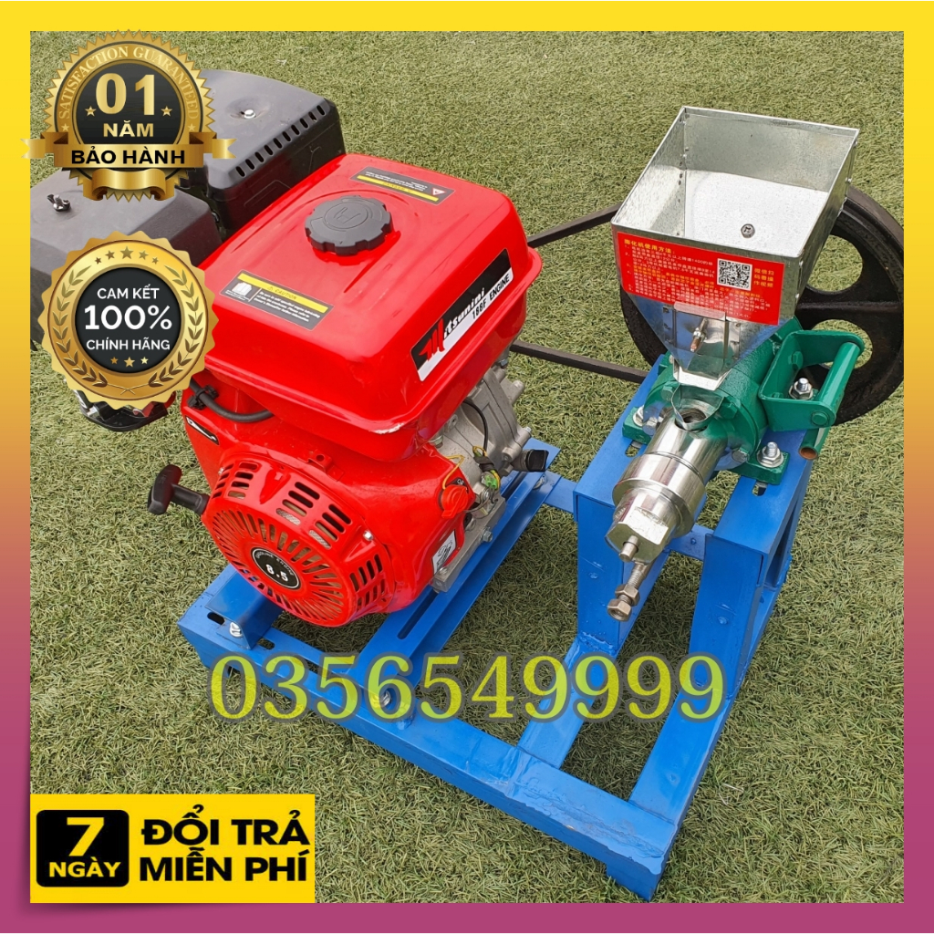 Máy nổ bỏng ngô, gạo chạy bằng xăng với 7 đầu bec. Công suất lớn 15HP.