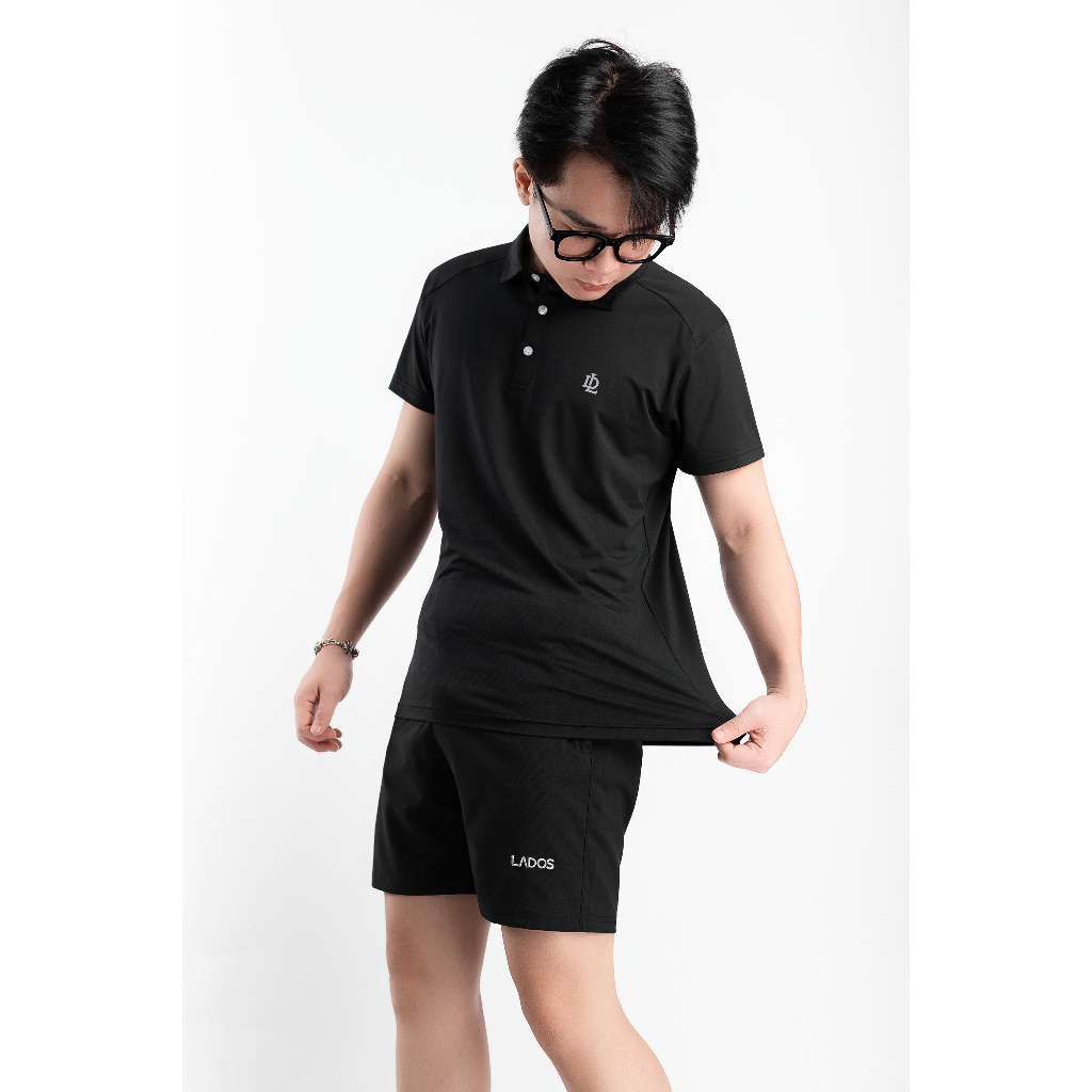 Áo polo thể thao nam thun co giãn LADOS-9138 chất vải cotton thông hơi, thoáng mát, tập gym, chạy bộ