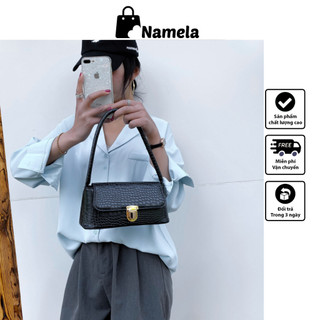 Túi xách nữ túi da rắn chữ nhật Namela đeo vai sang chảnh QCCC TX27